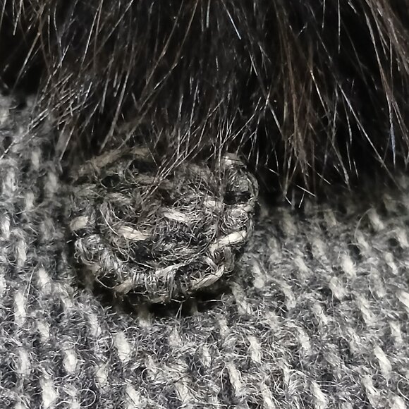 Vintage 1950s Black & White Wool Tweed Skirt Suit with Black Fox Fur Collar EUC - Picture 9 of 16